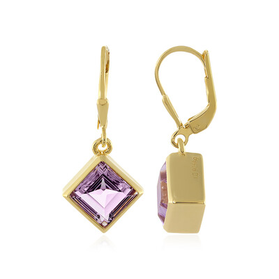 Boucles d'oreilles en argent et Améthyste Rose de France (MONOSONO COLLECTION)