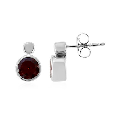 Boucles d'oreilles en argent et Grenat du Mozambique