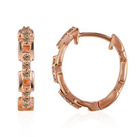Boucles d'oreilles en or et Diamant rose de France SI1 d'Argyle 