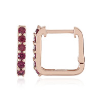 Boucles d'oreilles en argent et Grenat Rhodolite framboise