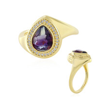 Bague en argent et Fluorite multicolore