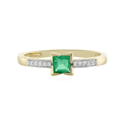Bague en or et Emeraude d'Ethiopie