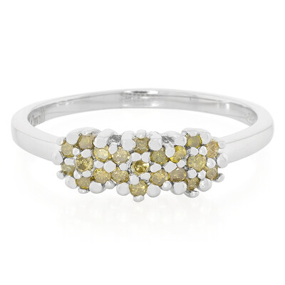 Bague en argent et Diamant fantaisie