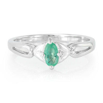 Bague en argent et Emeraude de Sao Francisco