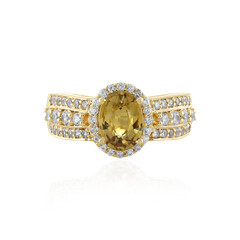 Bague en argent et Zircon jaune