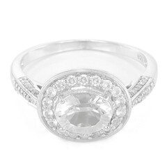 Bague en argent et Pétalite