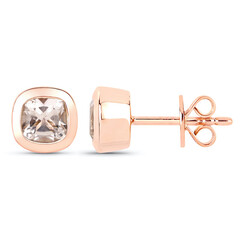 Boucles d'oreilles en or et Morganite