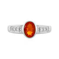 Bague en argent et Opale de Feu