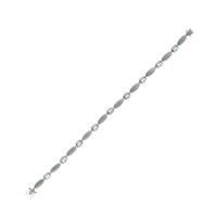 Bracelet en platine et Aigue-Marine Santa Maria (CUSTODANA)