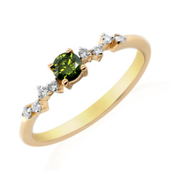 Bague en argent et Diamant vert