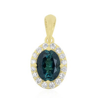Pendentif en or et Indicolite du Brésil
