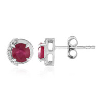 Boucles d'oreilles en argent et Rubis de Bemainty