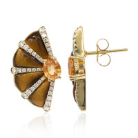 Boucles d'oreilles en or et Grenat mandarine (CIRARI)