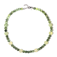 Collier en argent et Préhnite