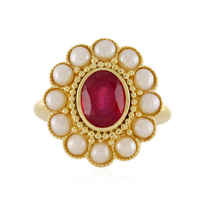 Bague en argent et Rubis de Madagascar