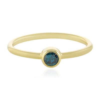Bague en or et Diamant bleu