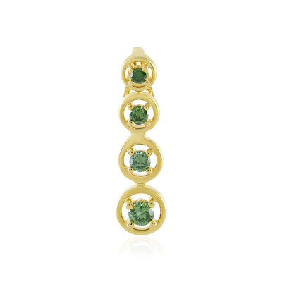Pendentif en argent et Diamant vert I4
