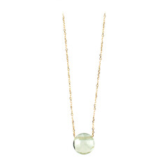 Collier en or et Améthyste verte