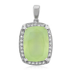 Pendentif en argent et Préhnite
