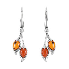 Boucles d'oreilles en argent et Ambre baltique