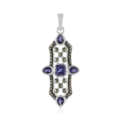 Pendentif en argent et Iolite de Ceylan