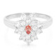 Bague en argent et Saphir Padparadscha
