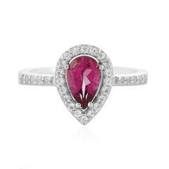 Bague en argent et Topaze rose