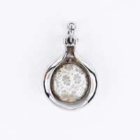 Pendentif en argent et Corail fossilisé
