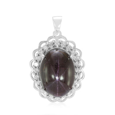 Pendentif en argent et Grenat étoilé