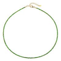 Collier en argent et Diopside de Russie