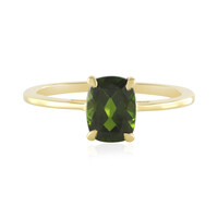 Bague en argent et Diopside de Russie
