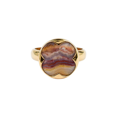 Bague en argent et Agate dentelle