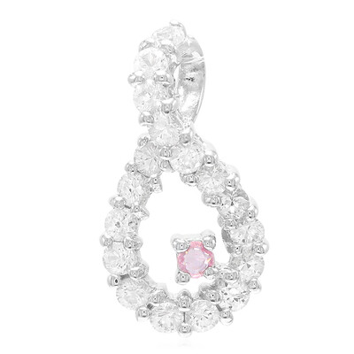 Pendentif en argent et Saphir parme