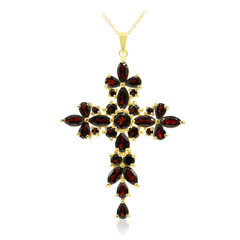 Collier en argent et Grenat du Mozambique