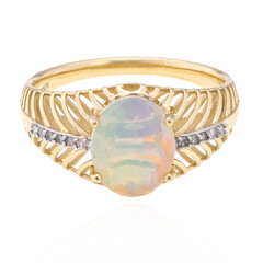 Bague en or et Opale Welo (Ornaments by de Melo)