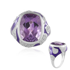 Bague en argent et Améthyste Rose de France (Adela Silber)