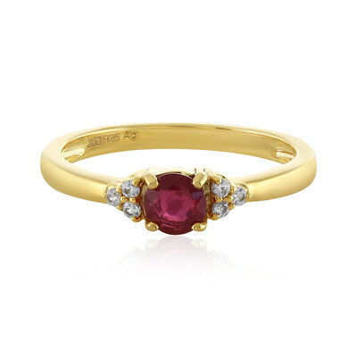 Bague en argent et Rubis de Madagascar