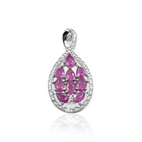 Pendentif en argent et Rubis du Mozambique