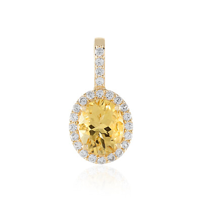 Pendentif en or et Béryl jaune