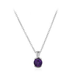 Collier en argent et Améthyste de Zambie