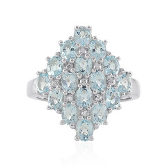 Bague en argent et Topaze bleu ciel