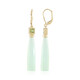 Boucles d'oreilles en argent et Calcédoine verte (KM by Juwelo)