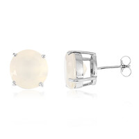 Boucles d'oreilles en argent et Calcédoine rose