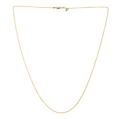 Chaîne mailles gourmette – 61 cm (ajustable) – argent plaqué or jaune