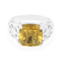 Bague en argent et Quartz champagne