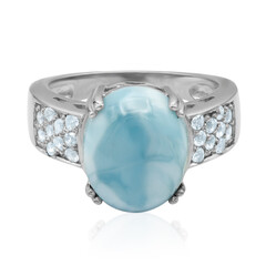 Bague en argent et Larimar