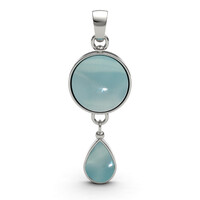 Pendentif en argent et Larimar