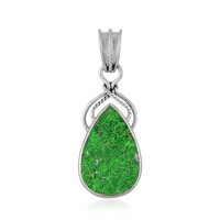 Pendentif en argent et Uvarovite (Bali Barong)