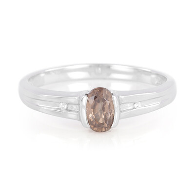 Bague en argent et Zircon cannelle