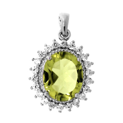 Pendentif en argent et Quartz de l'Ouro Verde